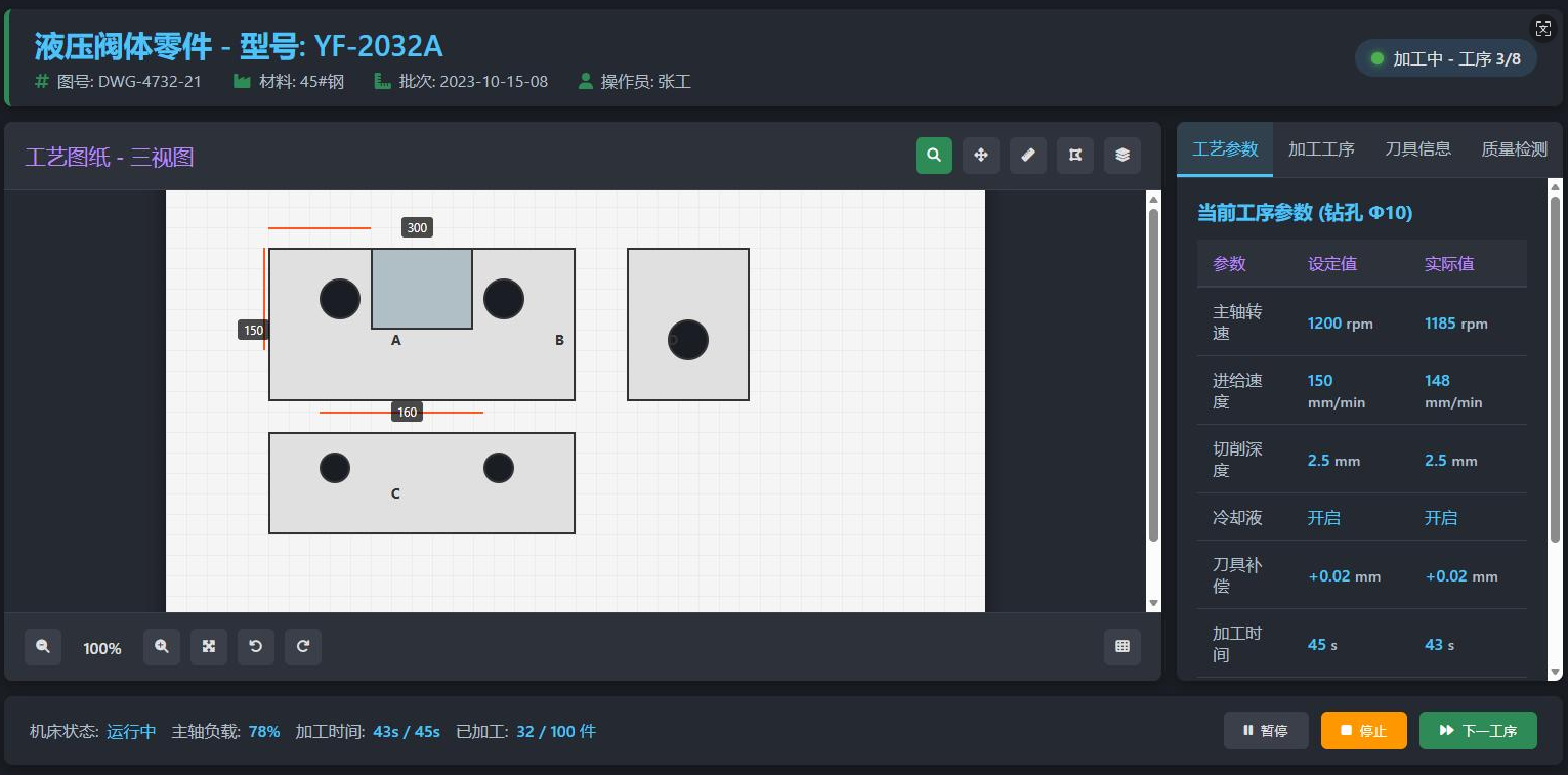 图纸与工艺可视化界面